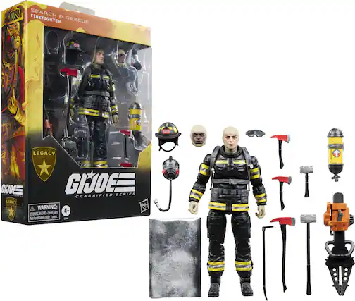 SEARCH & RESCUE FIREFIGHTER
LEGACY COLLECTION
GI JOE CLASSIFIED SERIES
WARNING: CHOKING HAZARD - Small parts. Not for children under 3 years.
609