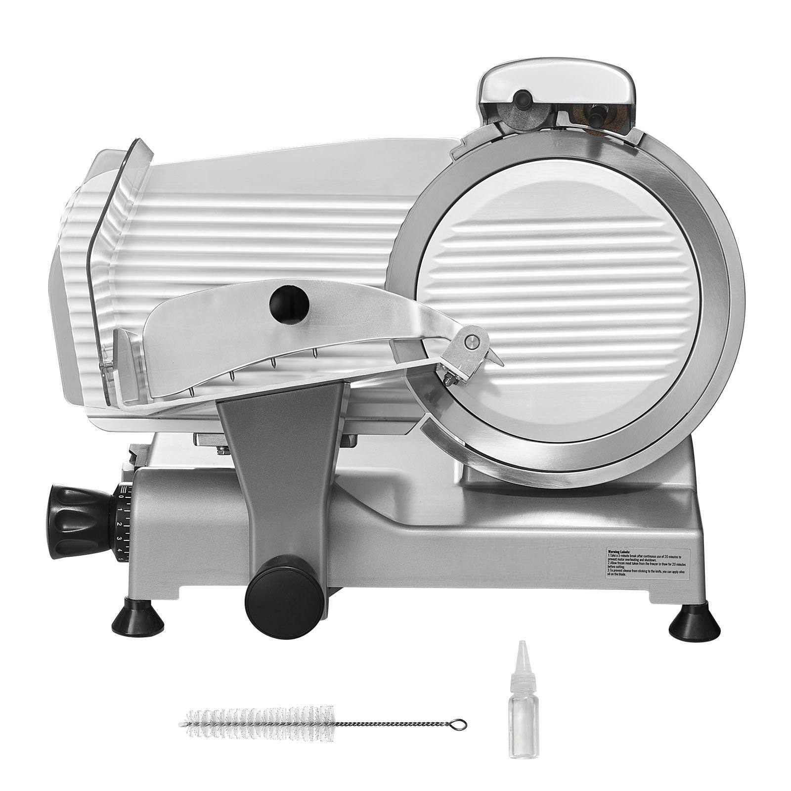 Alt View 8. Glintex - 10 Inch Meat Slicer 340W Built-in Sharpener Stainless Blade Adjustable Cutters & Slicers for Meat Cheese.