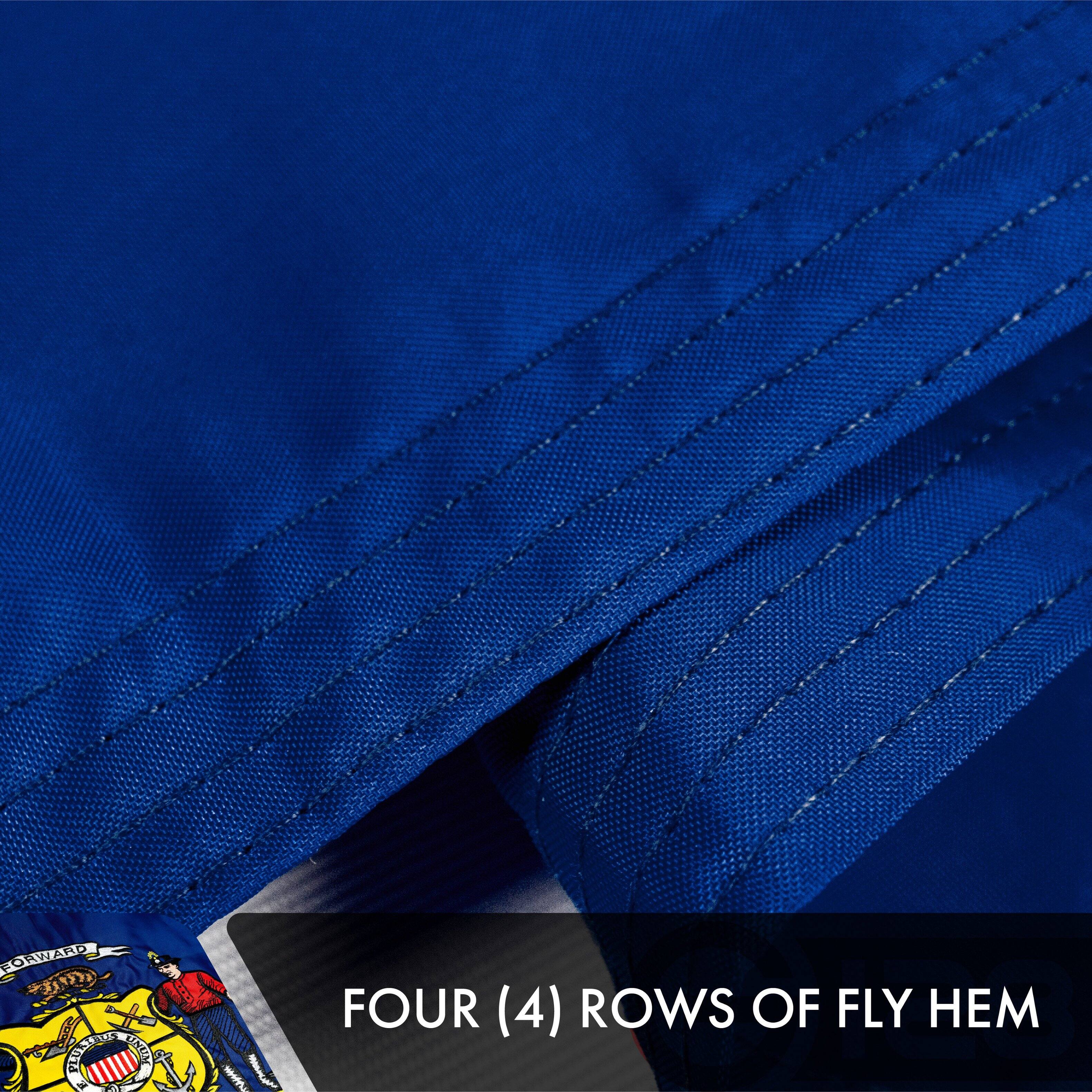 FORWARD  
100% WOOLEN  
C SD M PLUD  
de  
FA - -i  
FOUR (4) ROWS OF FLY HEM