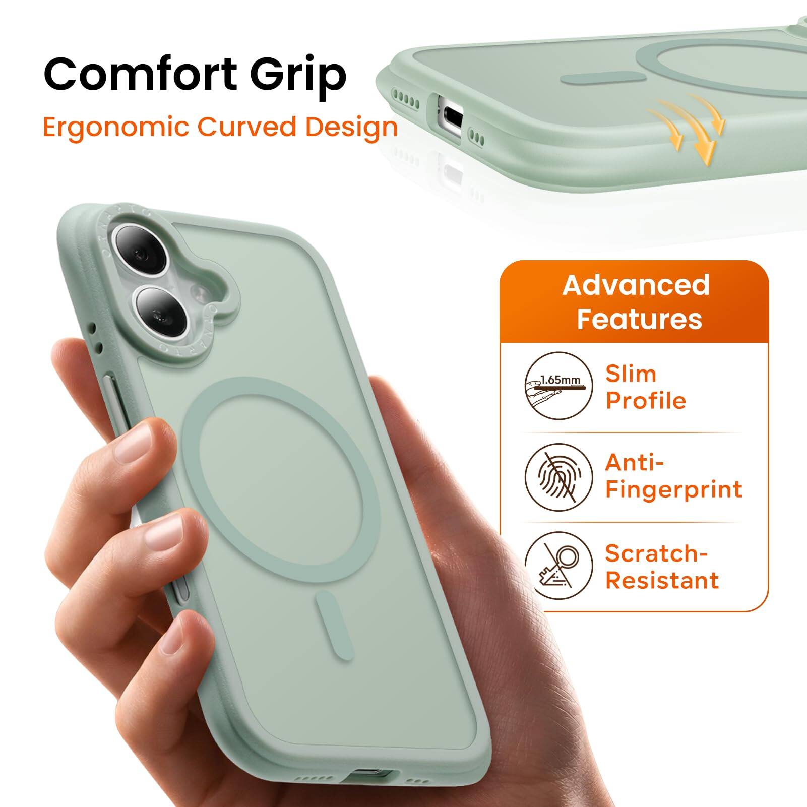 Comfort Grip  
Ergonomic Curved Design  

Advanced Features  
1.65mm Slim Profile  
Anti-Fingerprint  
Scratch-Resistant