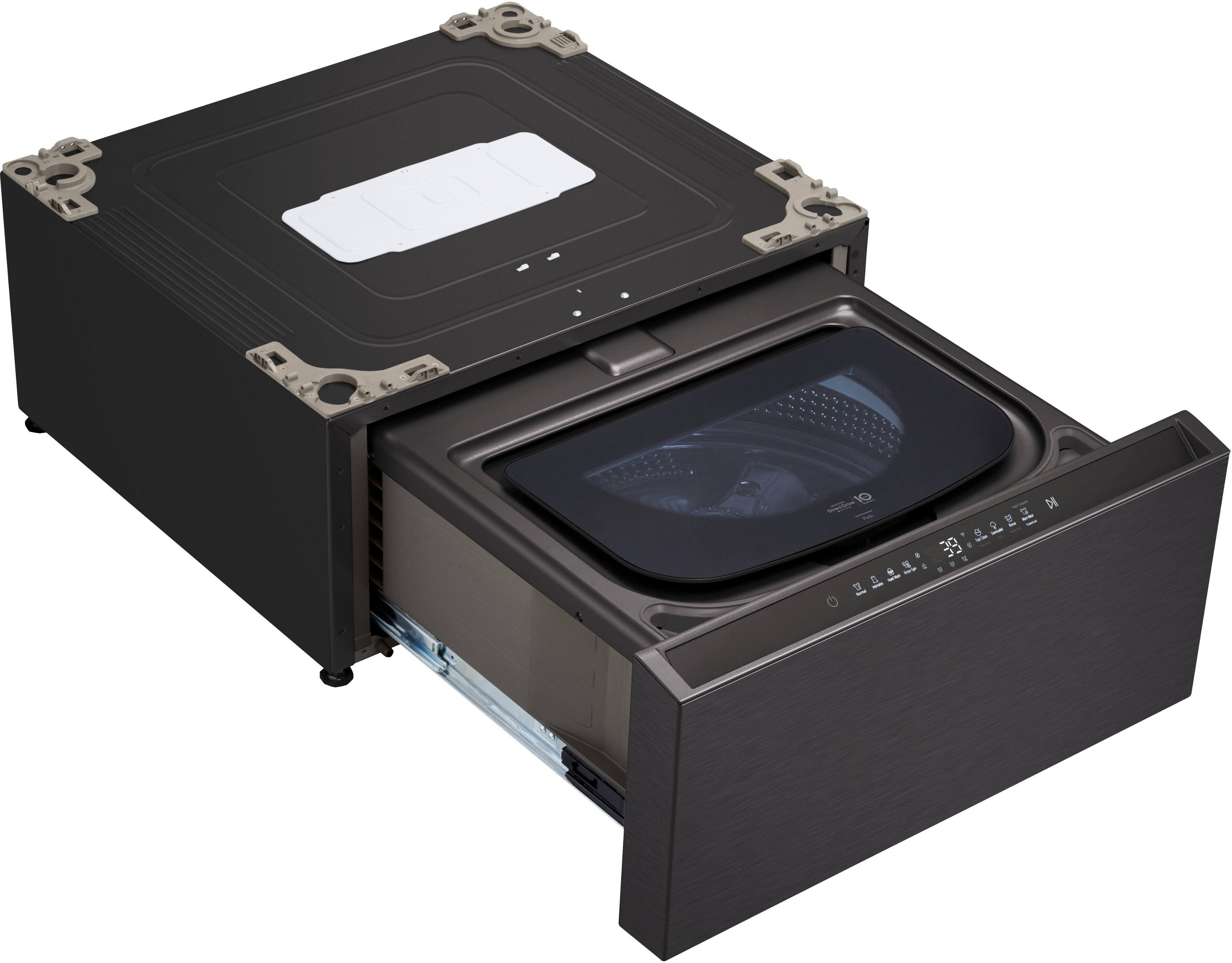 Alt View 7. LG - SIGNATURE SideKick 1.0 Cu Ft Top Load Pedestal Washer with Dual LED Display - Black.