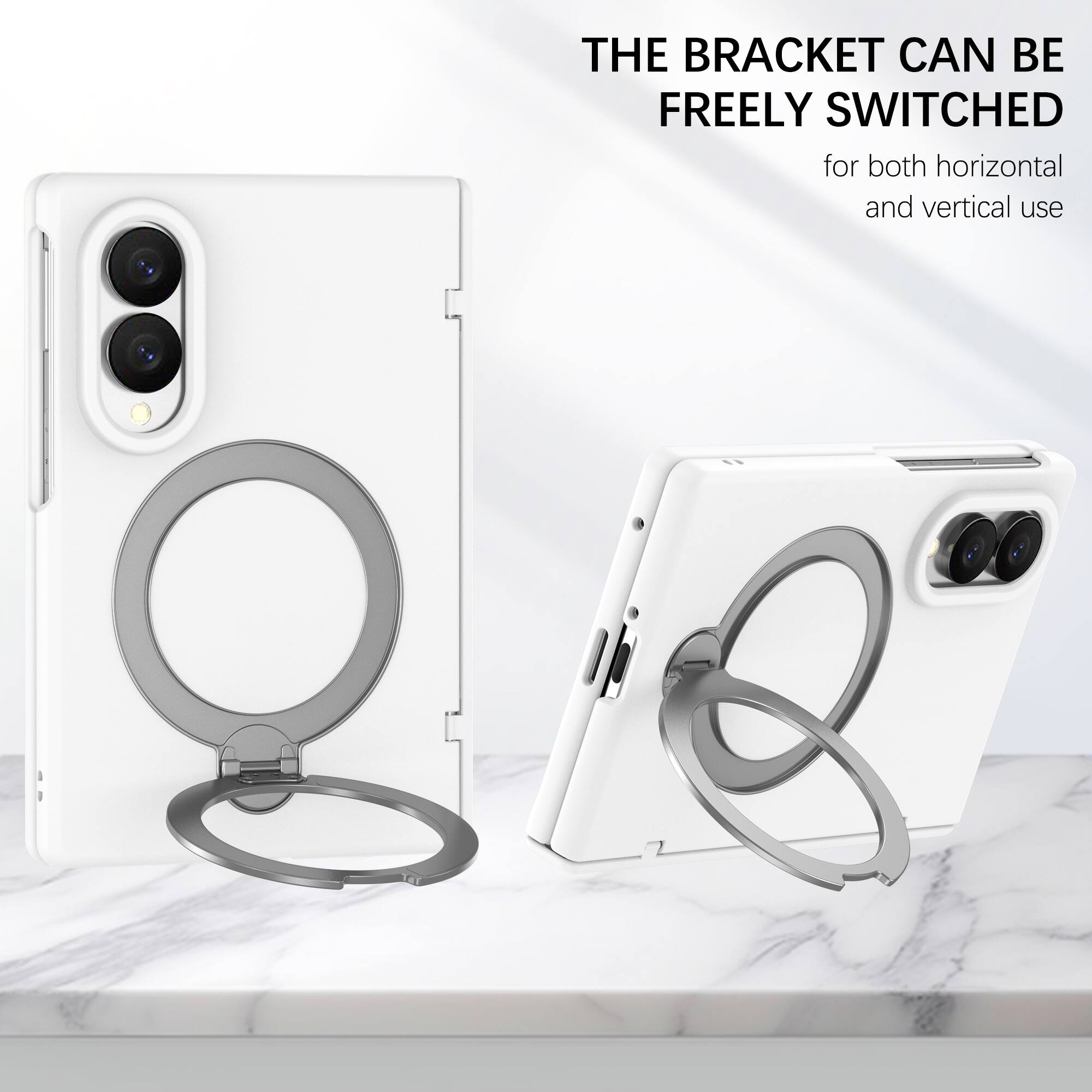 THE BRACKET CAN BE FREELY SWITCHED for both horizontal and vertical use