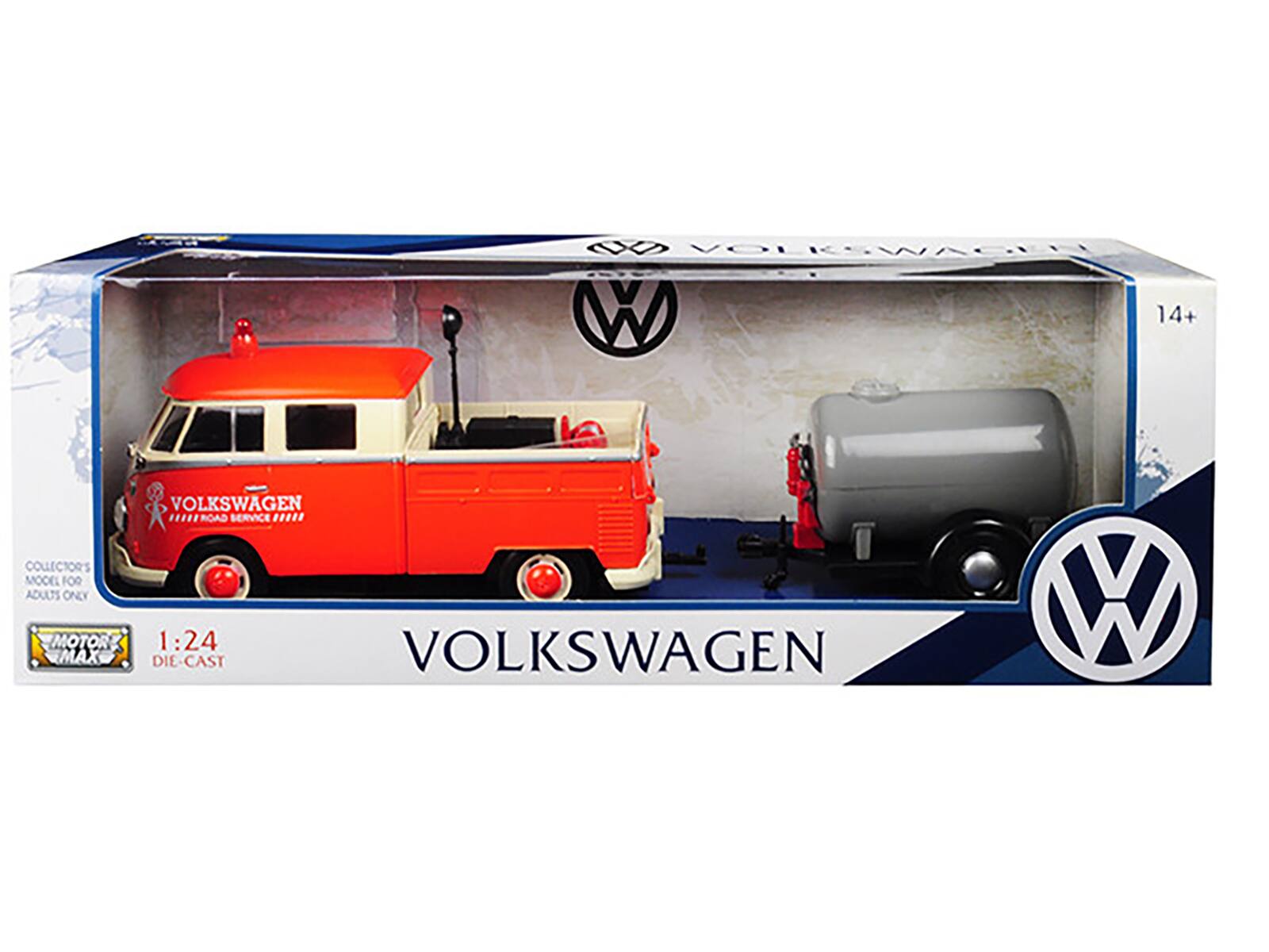 VOLKSWAGEN  
1:24 DIE-CAST  
COLLECTOR'S MODEL FOR ADULTS ONLY  
MOTOR MAX  
14+