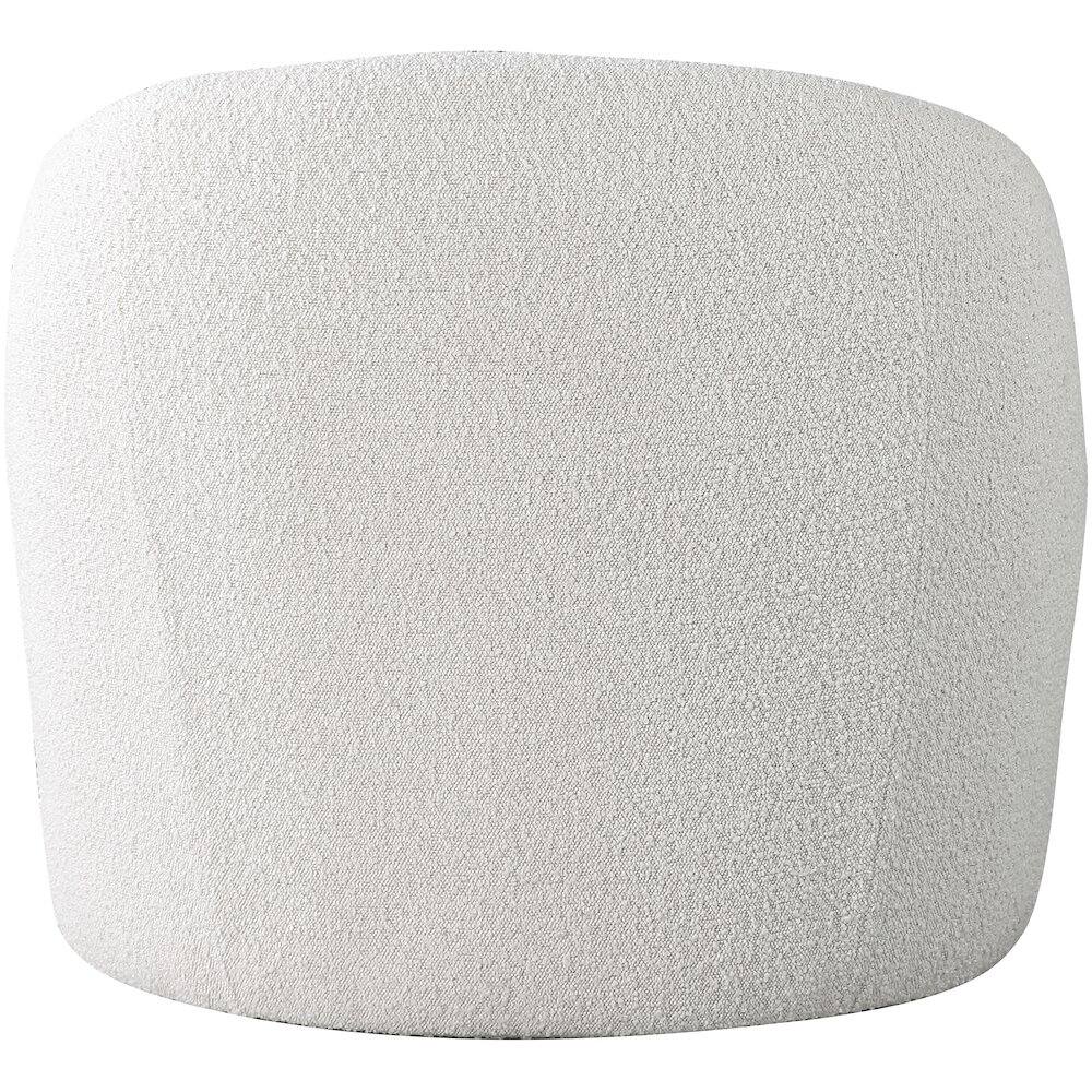 Alt View 1. Meridian Furniture - Acadia Blue Vegan Leather / Cream Boucle Fabric Accent Chair - Blue.