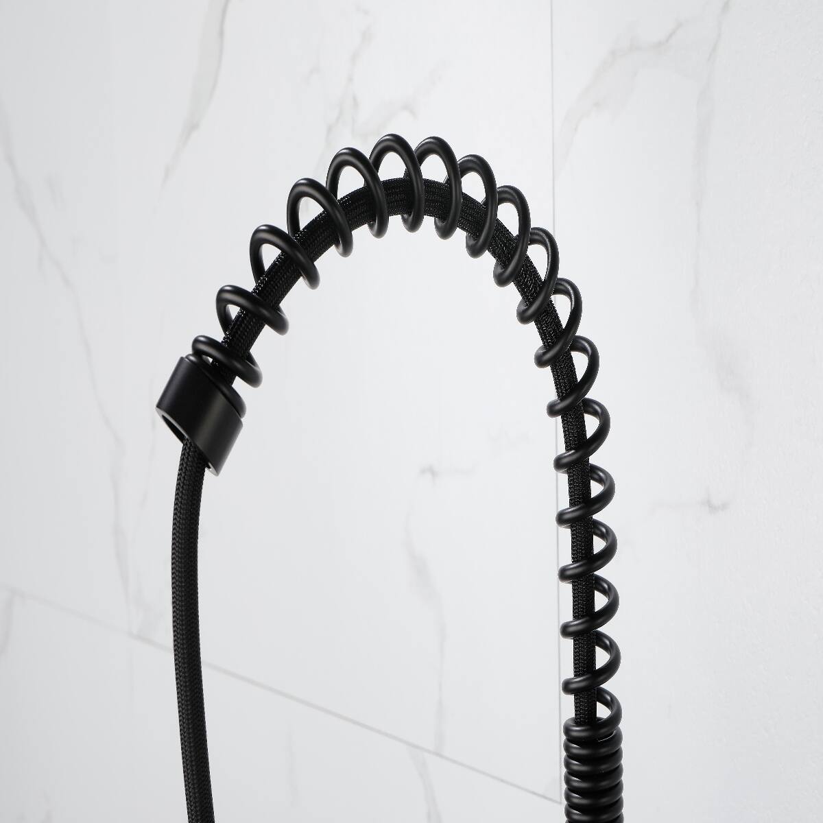Alt View 10. Ropilly - Ropilly Spring Kitchen Faucet with Pull Out Sprayer, Matte Black Stainless Steel Single Handle Single Hole Faucet - Matte Black.