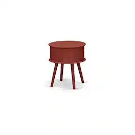 East West Furniture - Night Stand Burgundy - Brown