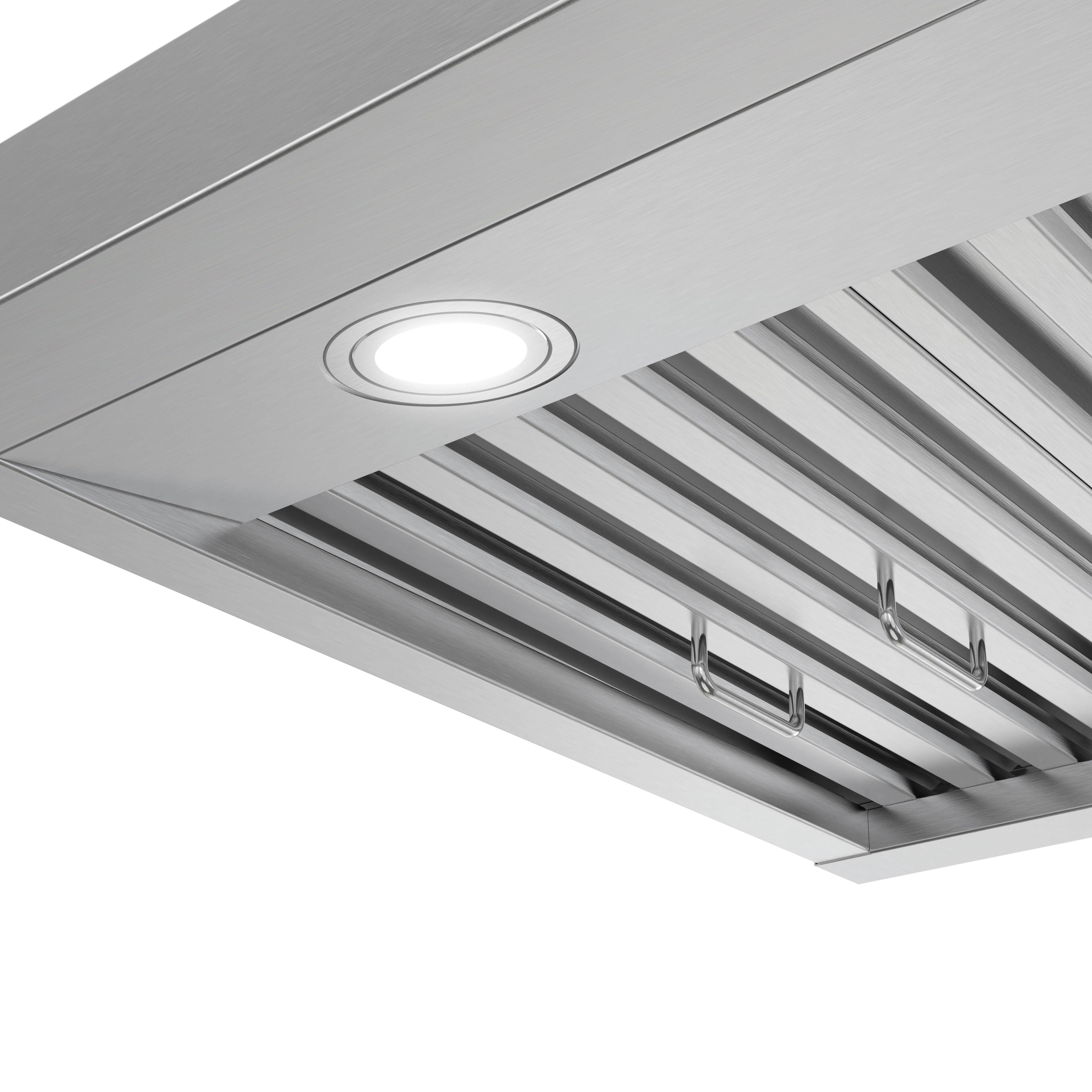 Alt View 7. Streamline - 30 in. Merlara Convertible Undermount 406 CFM Range Hood, Baffle Filters, Touchpad Control, LED Lights - Brushed Stainless Steel.