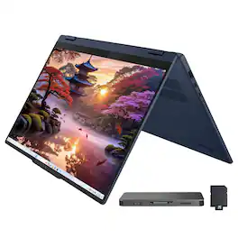 Lenovo - IdeaPad 5 16" 2-in-1 WUXGA Touch Laptop,Ryzen AI 7 350,16GB RAM,1TB SSD+1TB Dock Set,Radeon 860M,Win 11 Pro - Blue