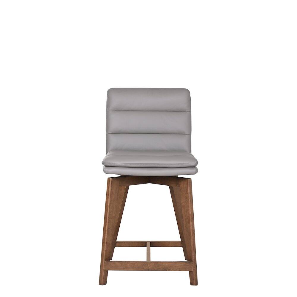 Alt View 1. Porter Designs - Castor Genuine Leather Dining Chair - Gray.