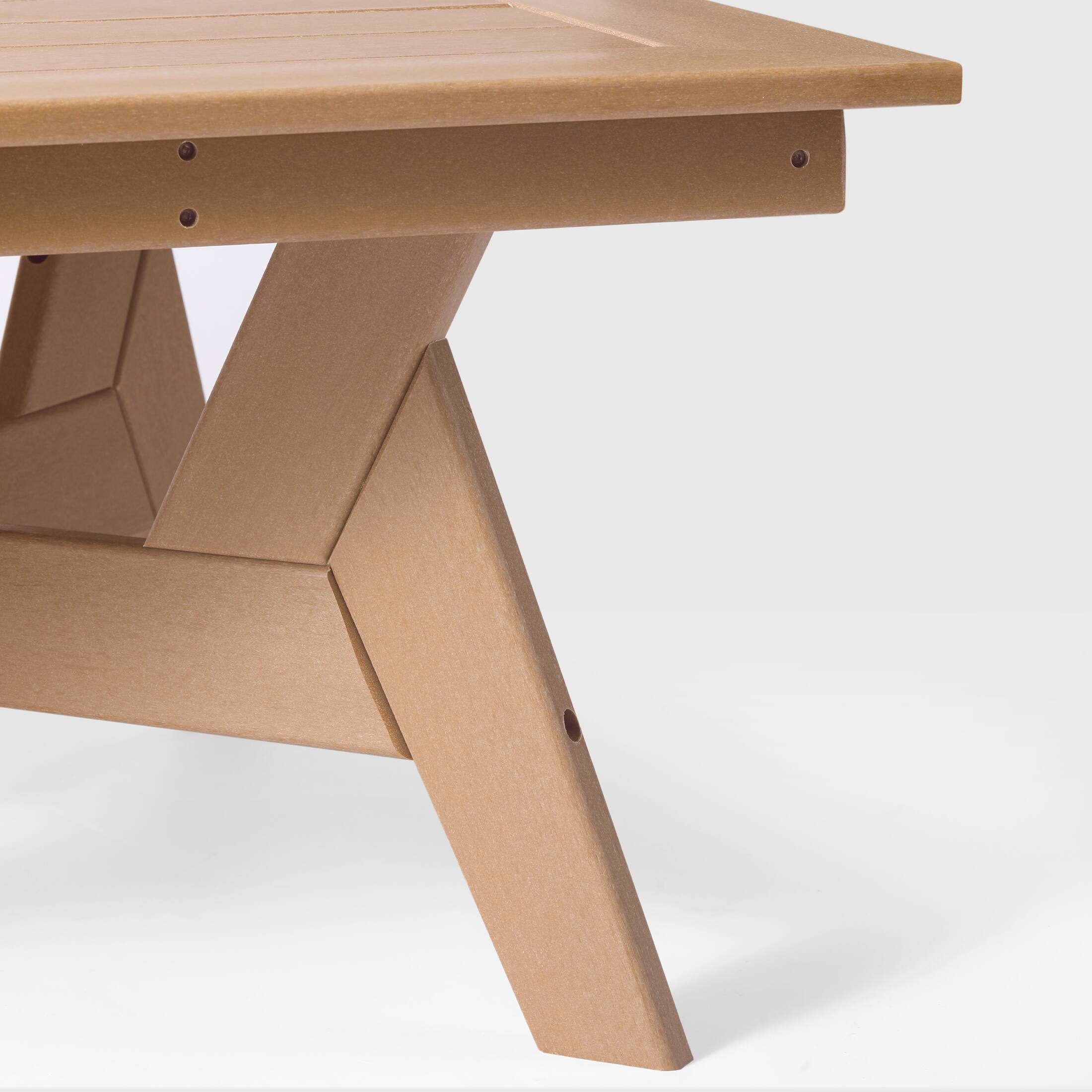 Alt View 2. WestinTrends - WestinTrends Avalon Modern Low Outdoor Patio Square HDPE Coffee Table - Teak.