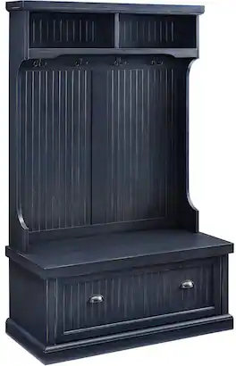 Crosley Furniture - Seaside Hall Tree - Distressed Navy