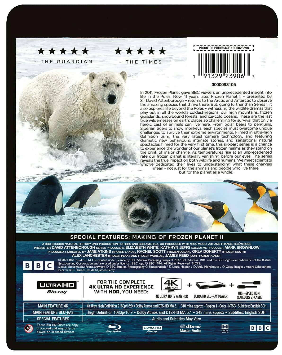 Back. Frozen Planet II   - 4K Blu-Ray.