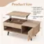 Product Size:

* Weight Capacity of Lifting Tabletop: 66 lbs
* Weight Capacity of Tabletop (Down): 132 lbs

Dimensions:

* Tabletop: 23.5" x 18"
* Total Weight Capacity: 440 lbs
* 14.5" x 5.5" x 18" x 10.5" x 6.5" x 39.5"