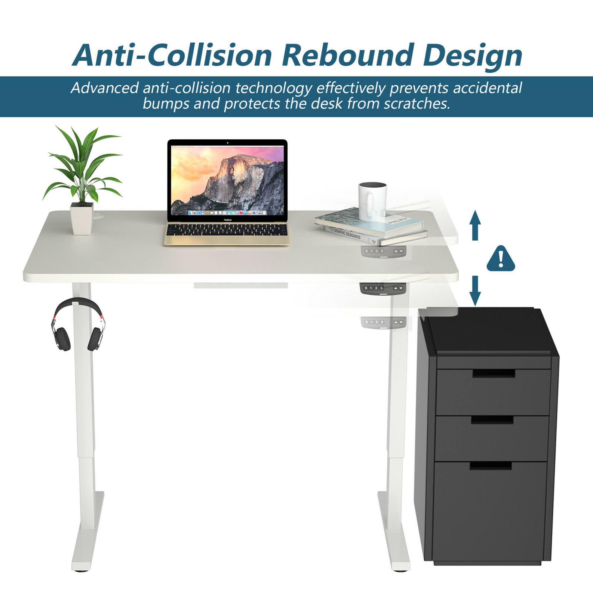 Anti-Collision Rebound Design

Advanced anti-collision technology effectively prevents accidental bumps and protects the desk from scratches.