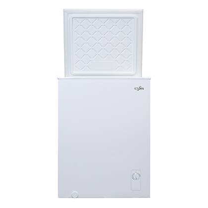 Angle. Golden - 5.0 Cu. Ft. Chest Freezer - White.