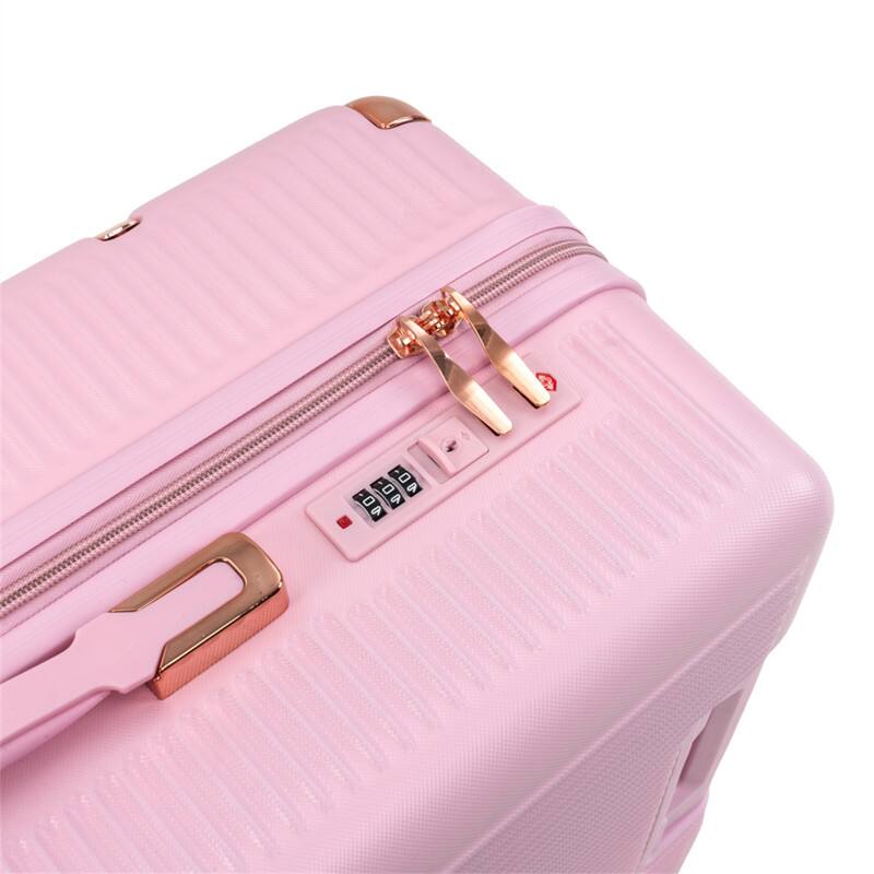 Alt View 9. HTUTWOO - Hard Luggage 4-Piece Set - 360° Dual Rotating Four-Wheel Suitcase, Password Lock, Lightweight Universal Wheel Carry-On - Pink.