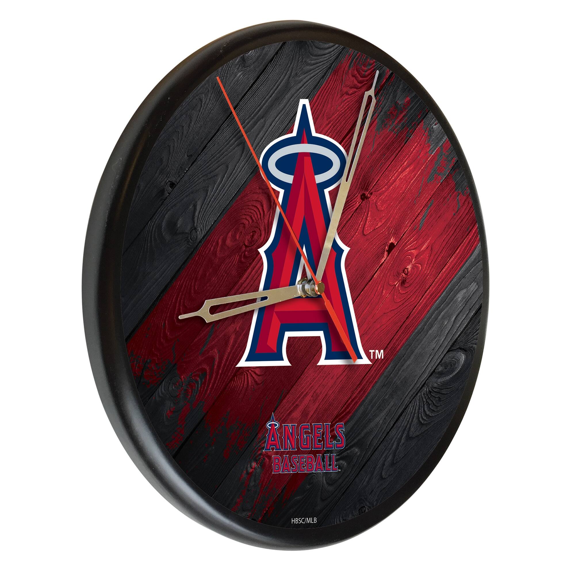 Holland Bar Stool Co. - Los Angeles Angels 13" Solid Wood Clock - Multicolor