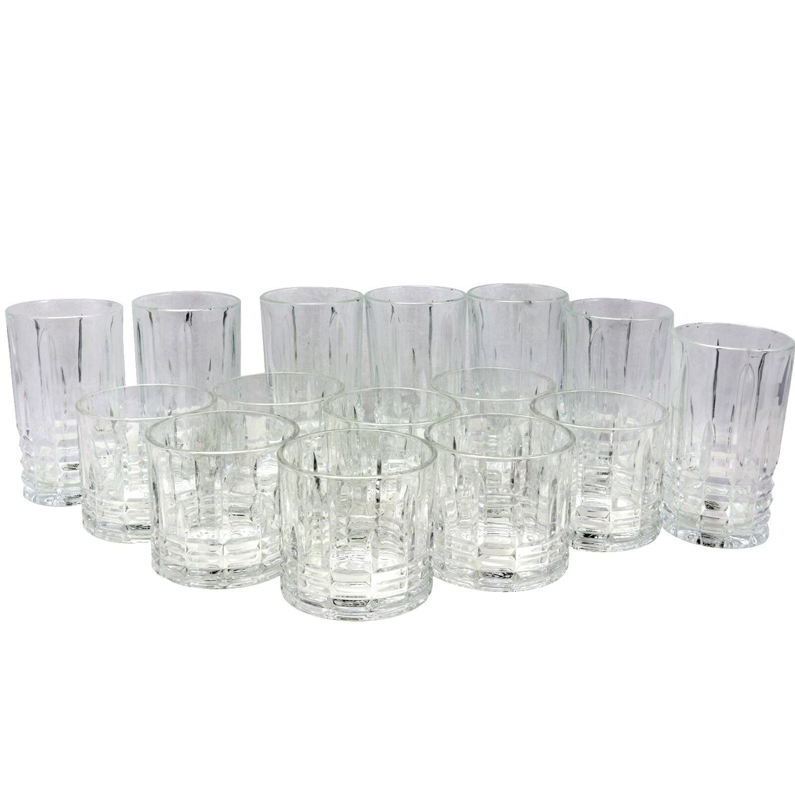 Alt View 4. Gibson - Gibson Home Jewelite 16 Piece Tumbler and Double Old Fashioned Glass Set - Clear.