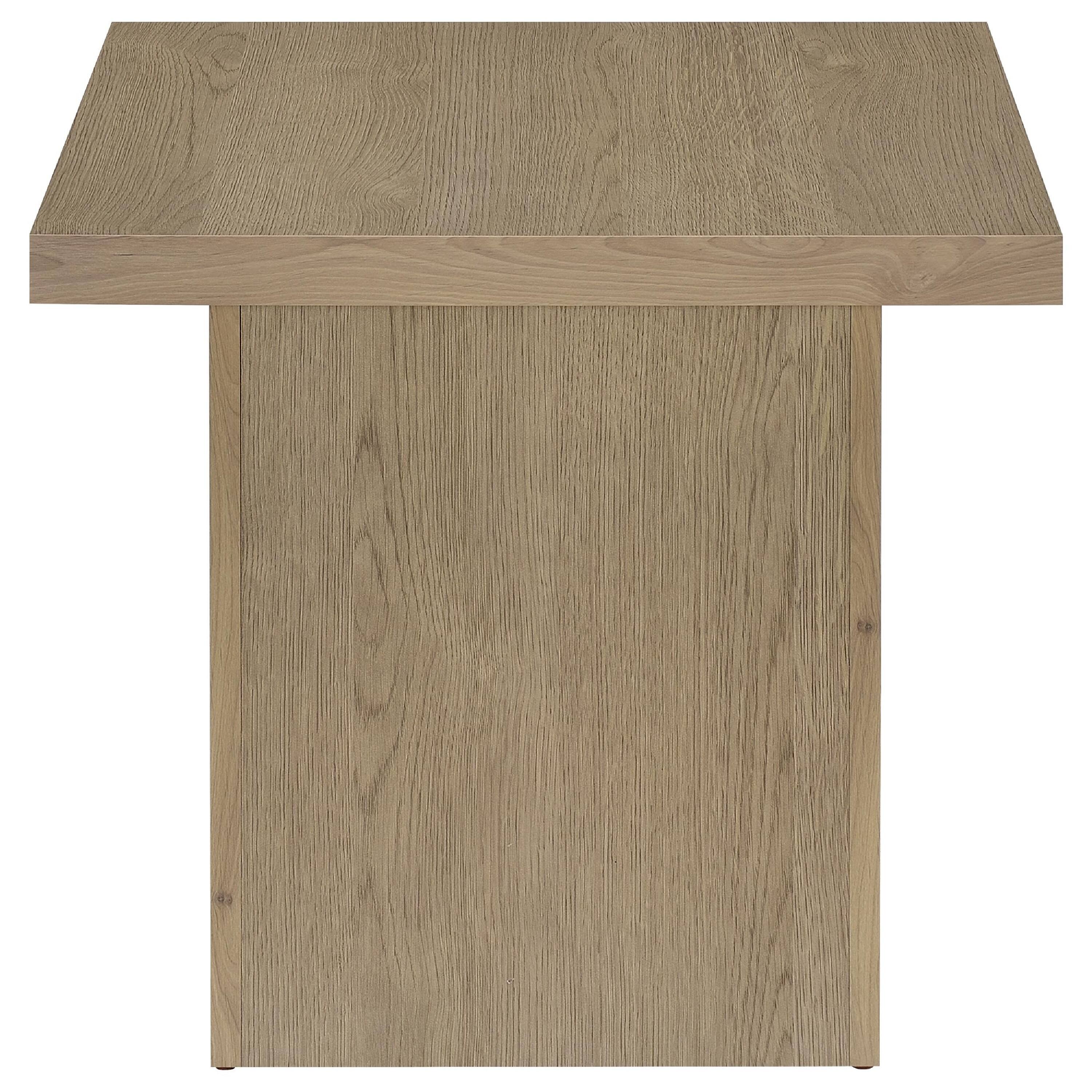 Alt View 2. Manhattan Lane - Darla Square Side-End Table, Block-Like Base, Wood 24 Inch - Latte Brown.