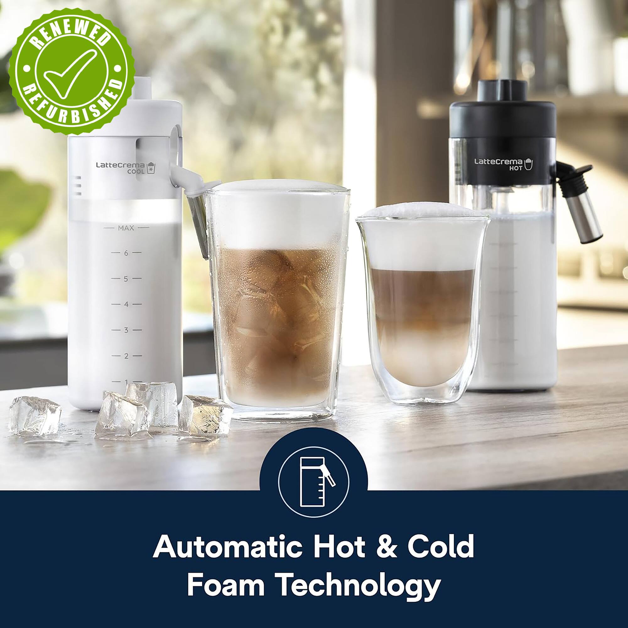 RENEWED REFURBISHED

Lattecrema COOL - Lattecrema HOT

Automatic Hot & Cold Foam Technology