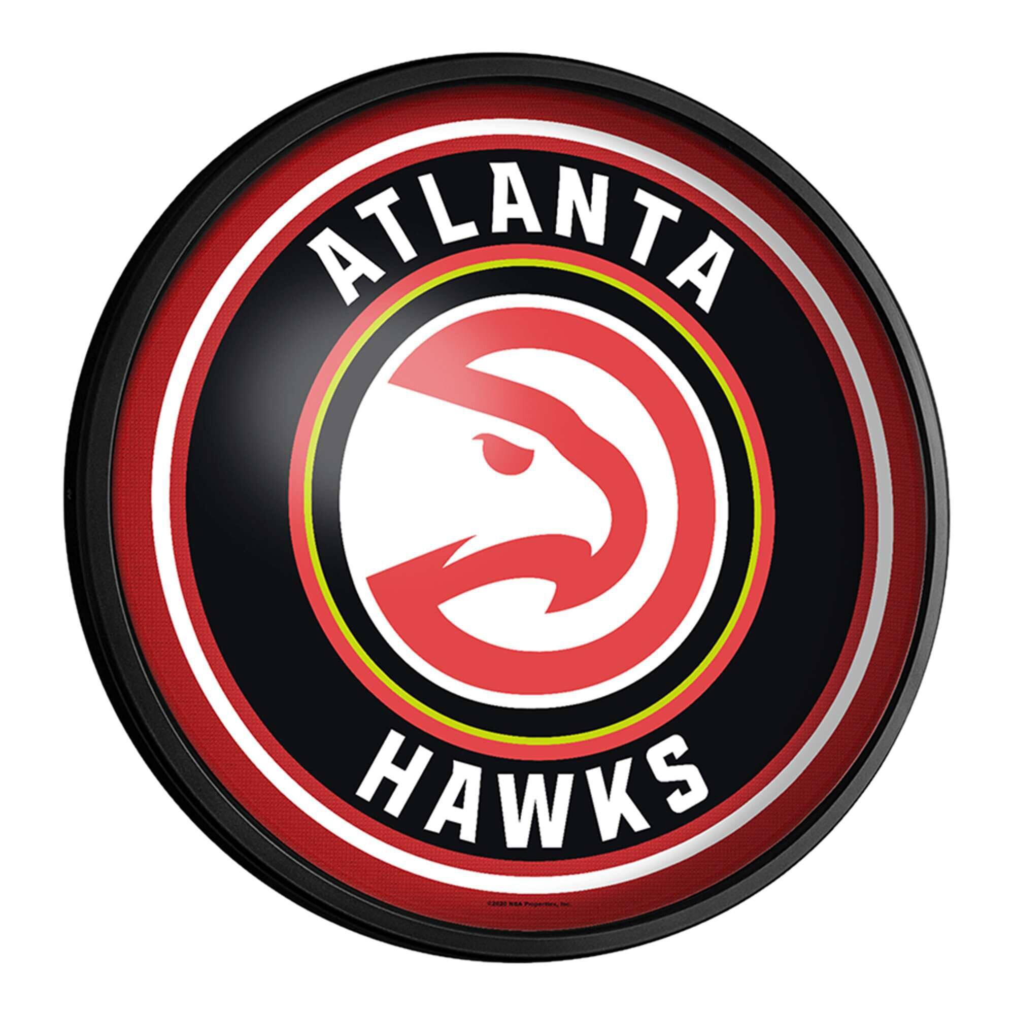 Atlanta Hawks 18'' Round Slimline Illuminated Wall Sign