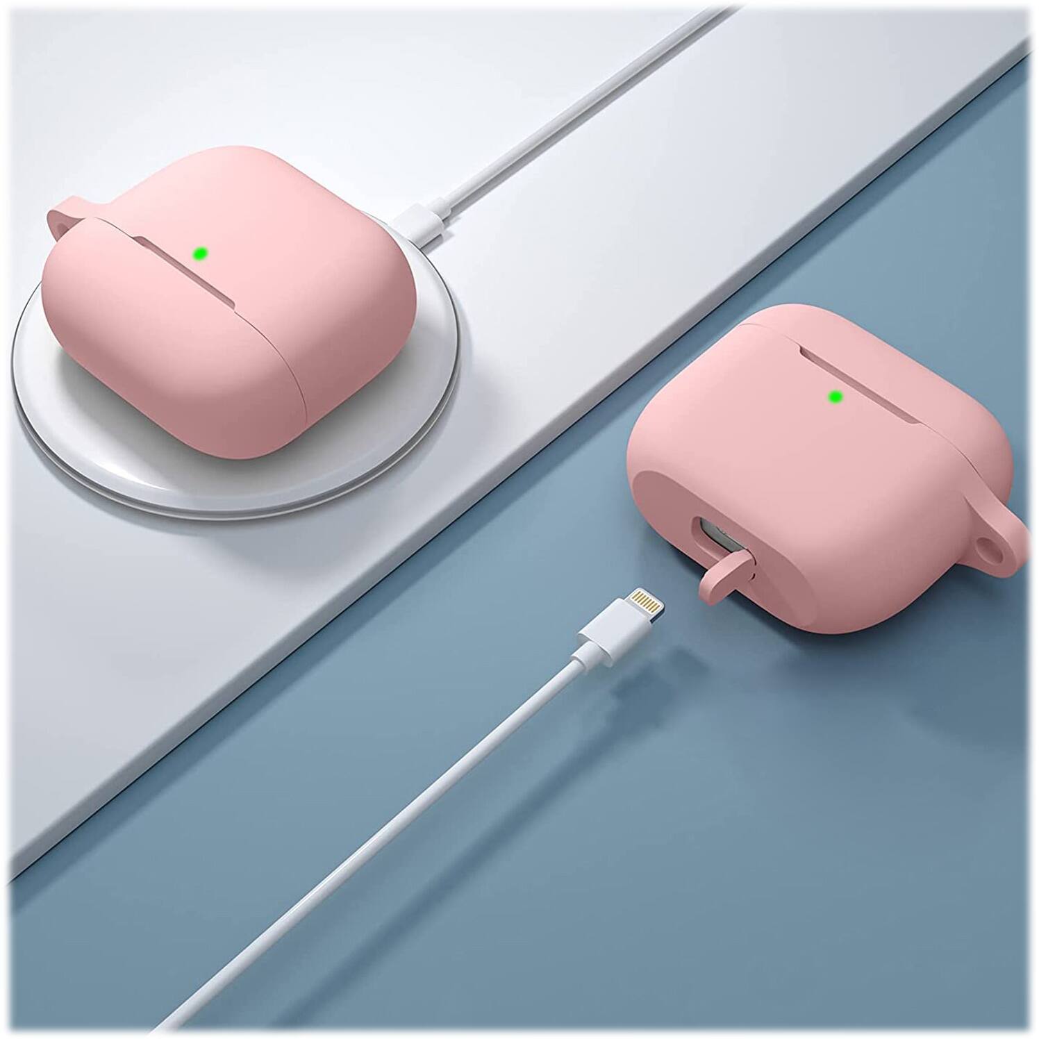 Alt View 14. SaharaCase - Venture Series Silicone Combo Kit Case for Apple AirPods (3rd Generation) - Pink.