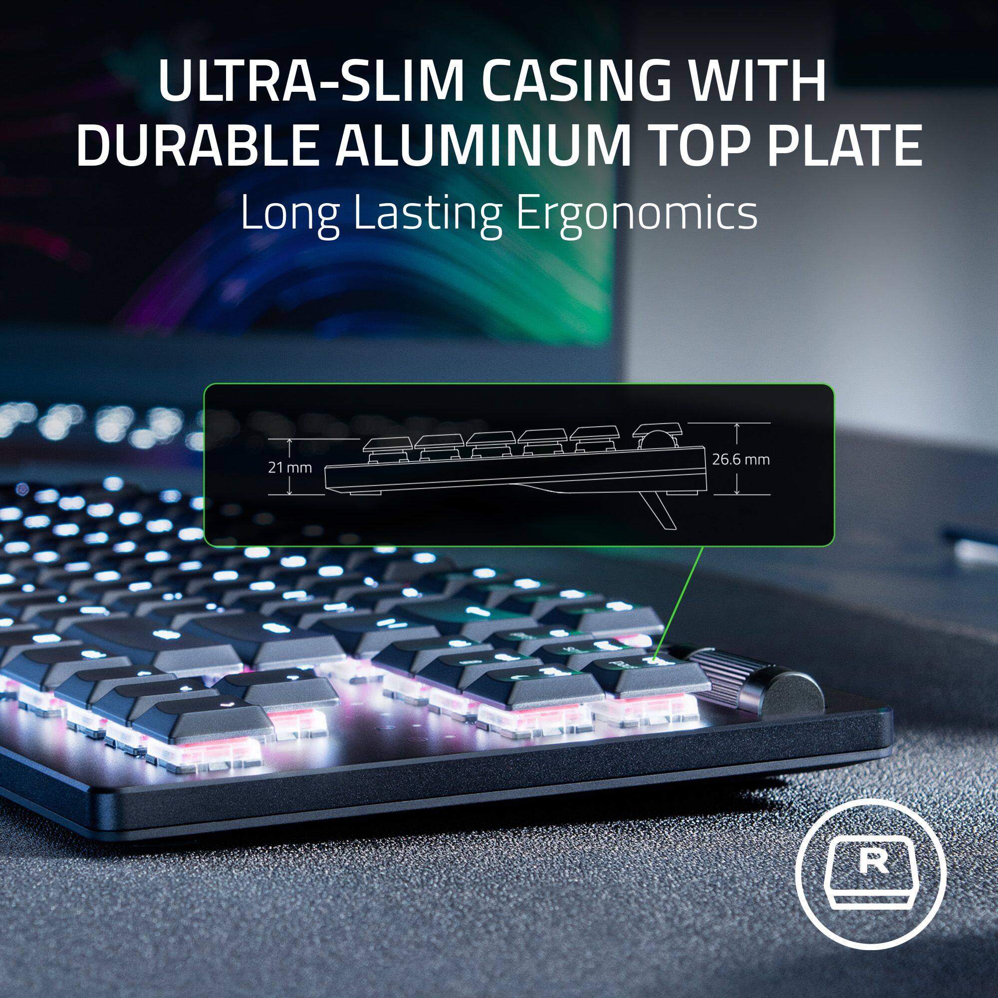 Ultra-Slim Casing with Durable Aluminum Top Plate: Long Lasting Ergonomics - 21 mm - 26.6 mm - - - - - R