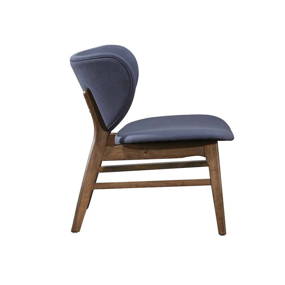Alt View 1. New Classic Furniture - Adler 2-Piece Wood & Fabric Lounge Chair in Blue - Blue.