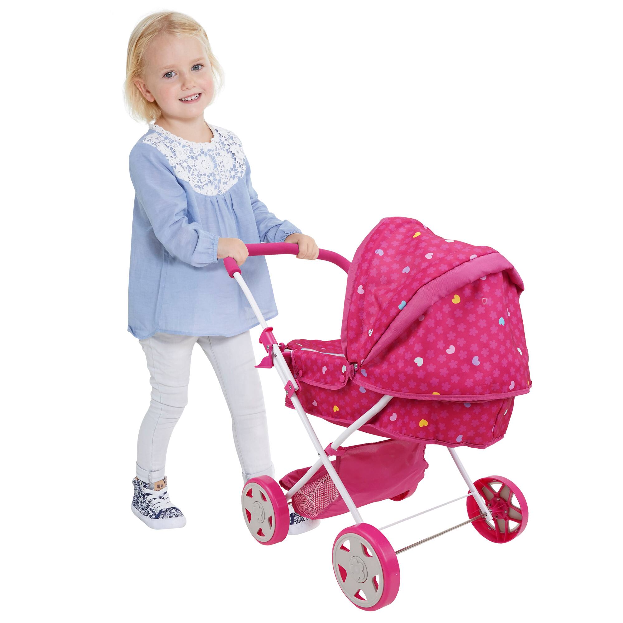 Alt View 1. 509 Crew - 509 Crew - Garden Pram N Doll Set - 14" Baby Doll & Folding Pram Set, Kids Pretend Play, 3+.