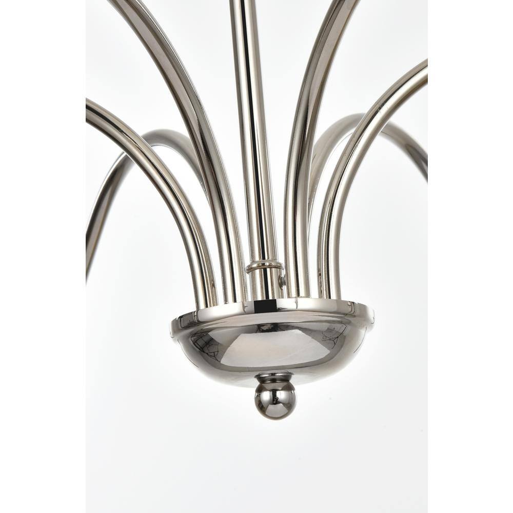 Alt View 2. Living District - Rohan 60 inch chandelier in Polished Nickel - Polished Nickel.