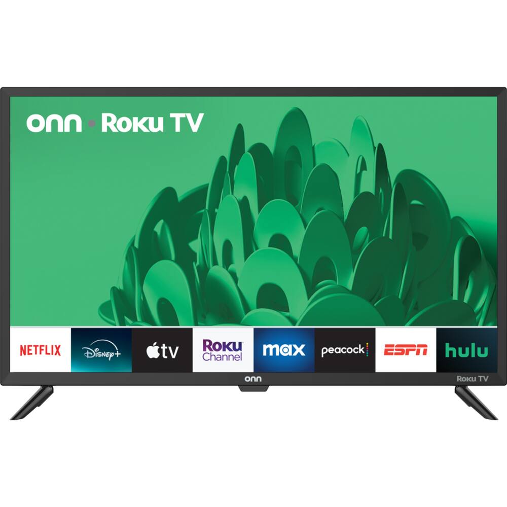 onn Roku TV  
NETFLIX  
Disney+  
Apple TV  
Roku Channel  
max  
peacock  
ESPN  
hulu  
Roku TV