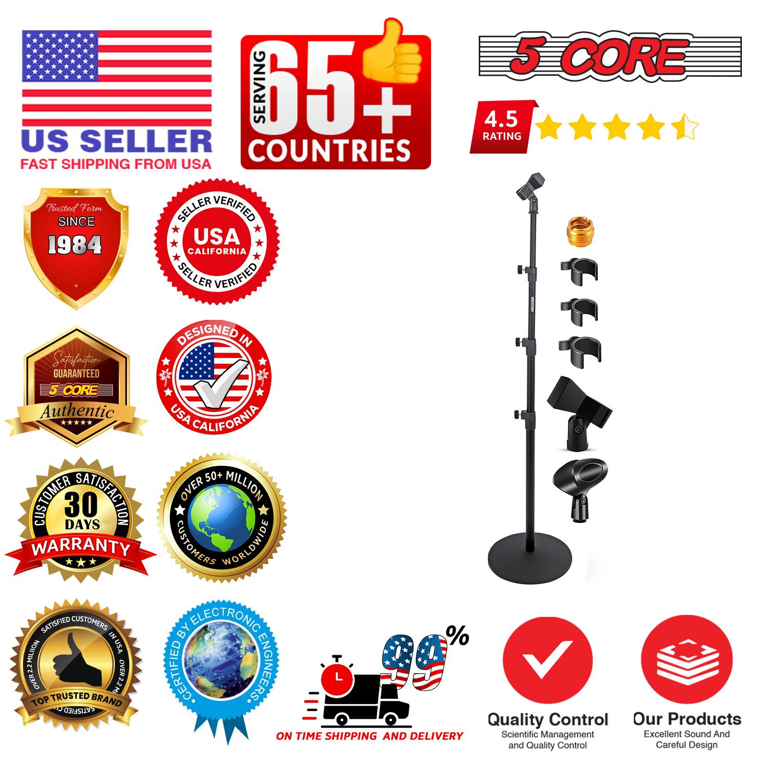 5 CORE  
SERVING 65+ COUNTRIES  
4.5 RATING  
US SELLER  
FAST SHIPPING FROM USA  
TRUSTED SINCE 1984  
USA CALIFORNIA SELLER VERIFIED  
DESIGNED IN USA  
GUARANTEED  
5 CORE AUTHENTIC  
USA CALIFORNIA  
50+ CUSTOMER SATISFACTION  
OVER MILLION CUSTOMERS  
30 DAYS WARRANTY  
CUSTOMERS WORLDWIDE SATISFIED  
CUSTOMERS BY ELECTRONIC VSAN  
%  
NONRHTEKBO MECRIVO CERTIFIED ENGINEERS  
TOP TRUSTED BRAND  
SATISFIED  
Quality Control  
Our Products  
ON TIME SHIPPING AND DELIVERY  
Scientific Management  
Excellent Sound And  
Careful Design