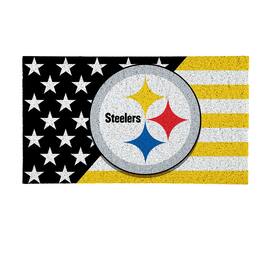 Evergreen Enterprises - Pittsburgh Steelers 16" x 28" Stars & Stripes Patriotic Turf Mat - Multicolor