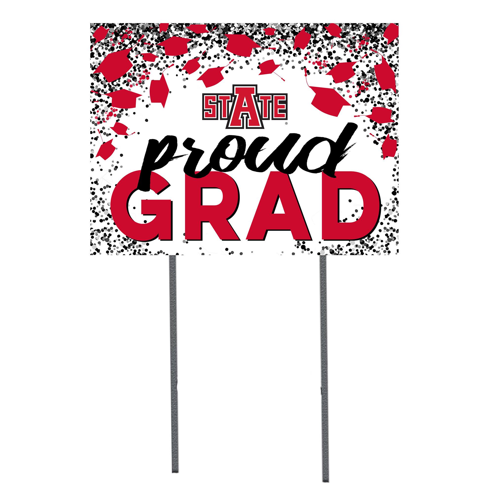 Arkansas State Red Wolves 18'' x 24'' Grad Yard Sign