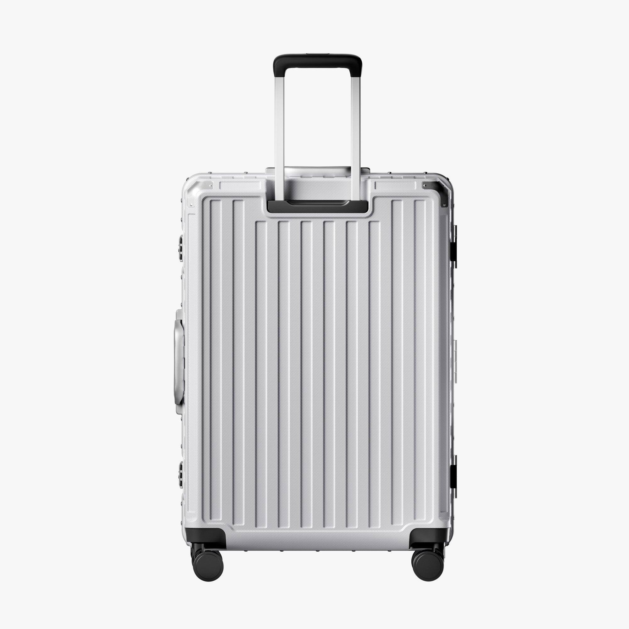 LUGGEX 28 Inch Checked Luggage Zipperless Aluminum Frame PC