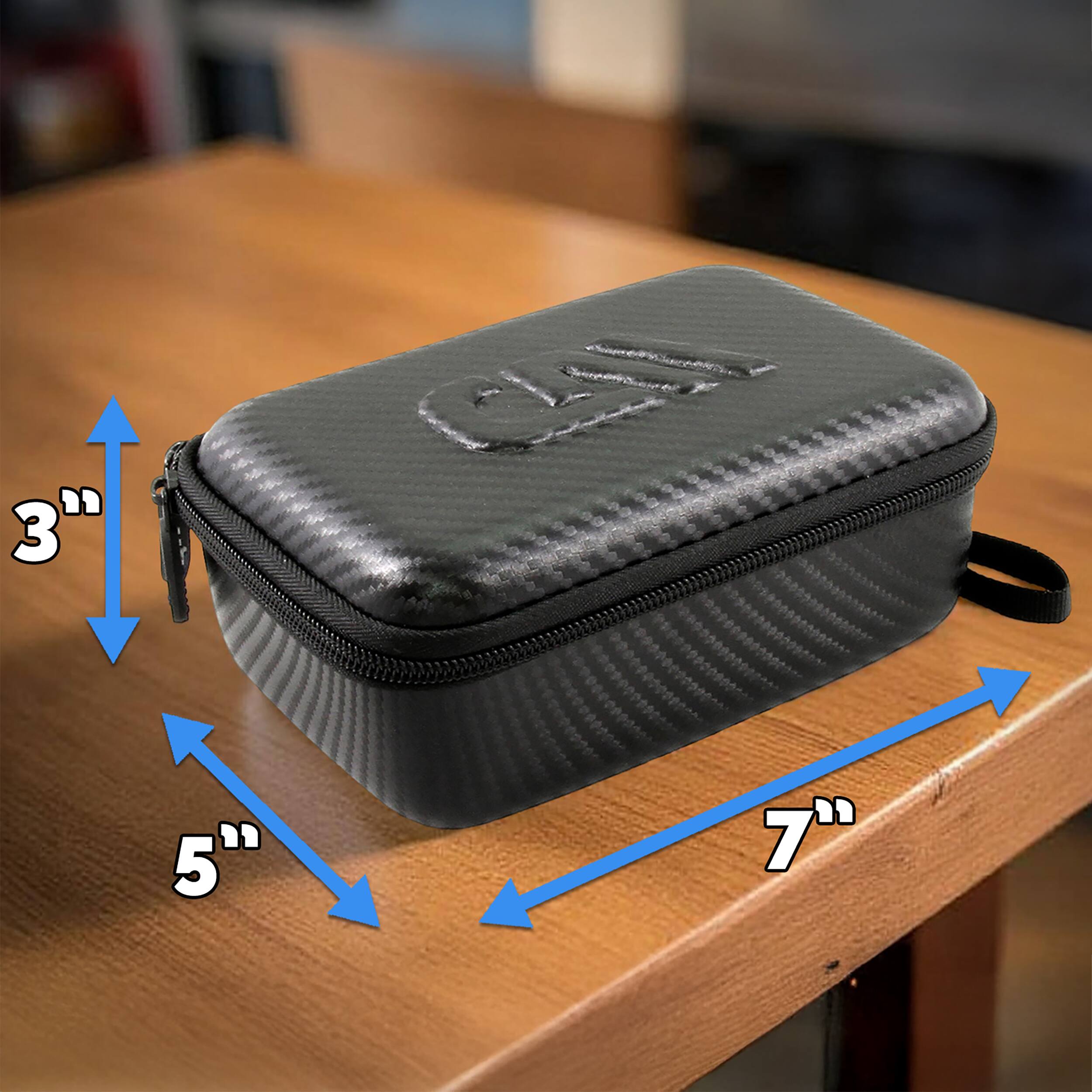 Left. CASEMATIX - Travel Case for Square Terminal POS Reader, Compact Hard Shell Protection with Wrist Strap – Fits Reader Only, Case Only.