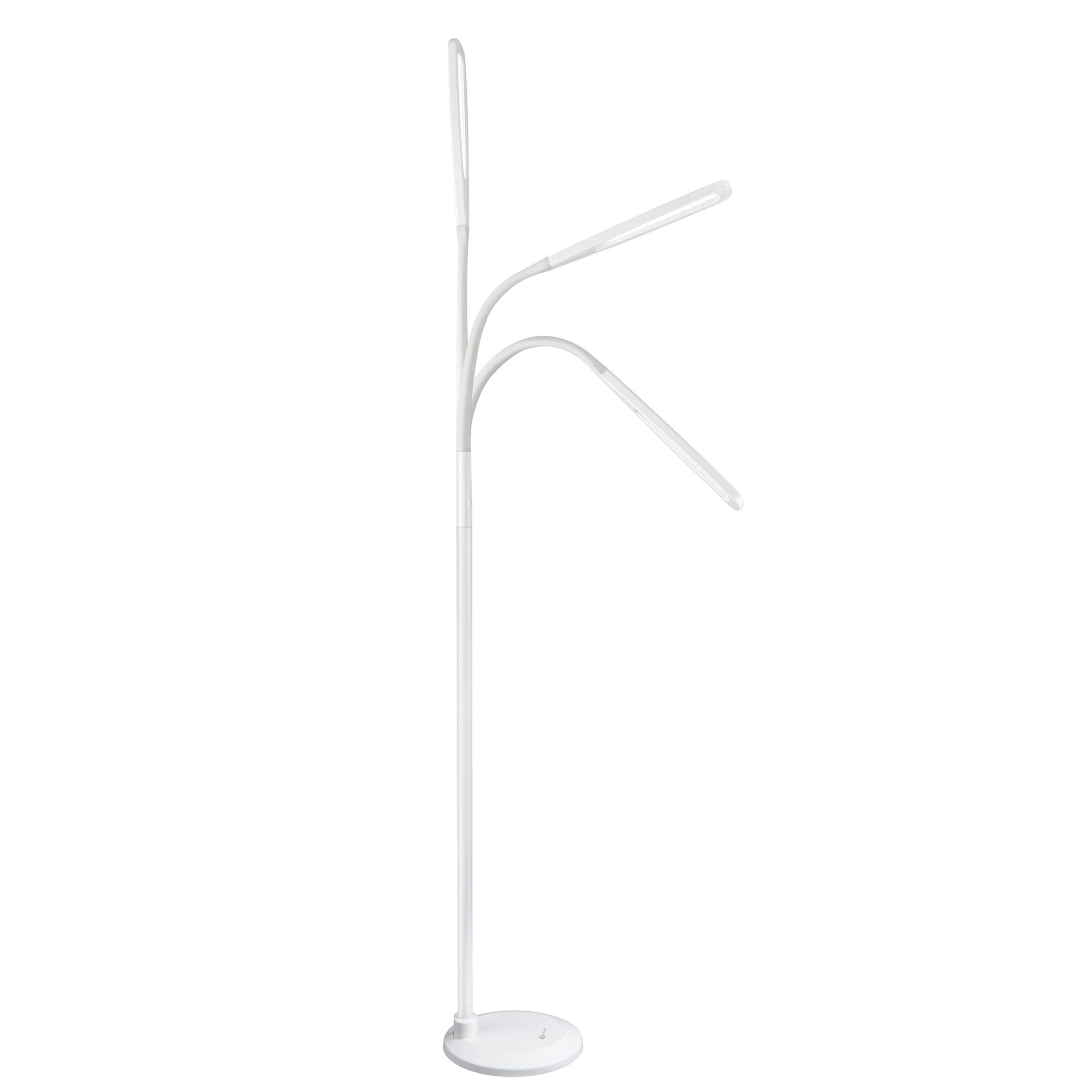 Left. OttLite - Natural Daylight LED Flex Floor Lamp - White.
