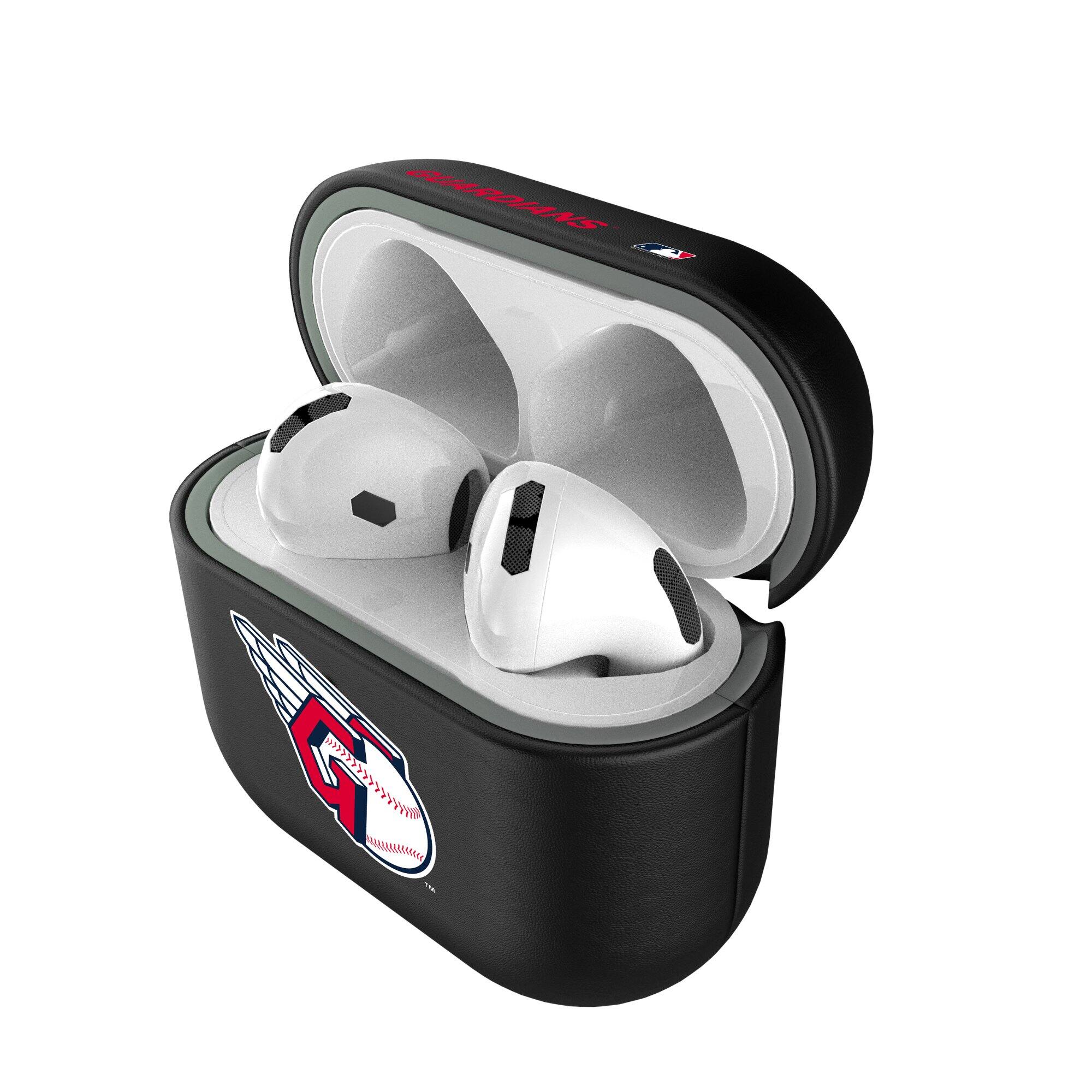 Alt View 3. Keyscaper - Cleveland Guardians Cleveland Guardians Insignia AirPods 4th Generation Case Cover - No Size - Black.