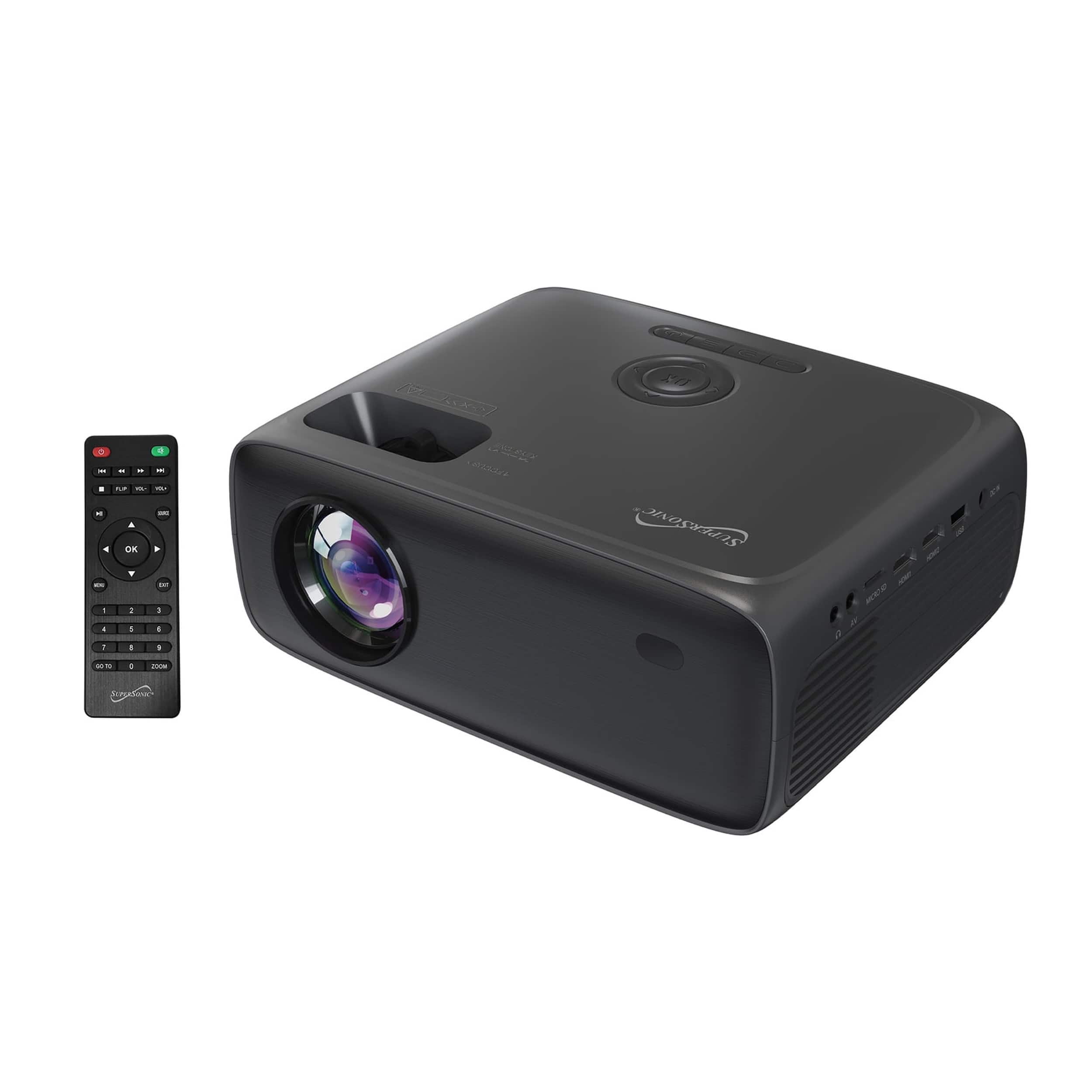 Supersonic - 1080p 300 ANSI Lumen Compact LED Projector with Bluetooh and Remote price history on PriceWatchPro