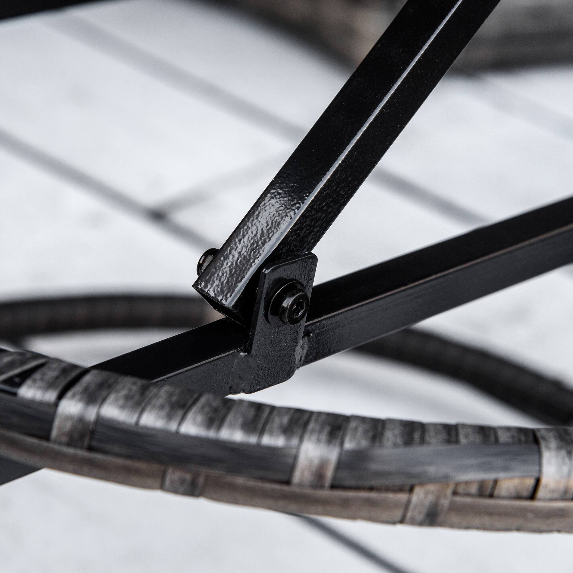 Alt View 7. Outsunny - 4 Piece Round Rattan Daybed, Convertible Patio Furniture Set, Adjustable Sun Canopy, Sectional Outdoor Sofa, 2 Chairs - Gray.