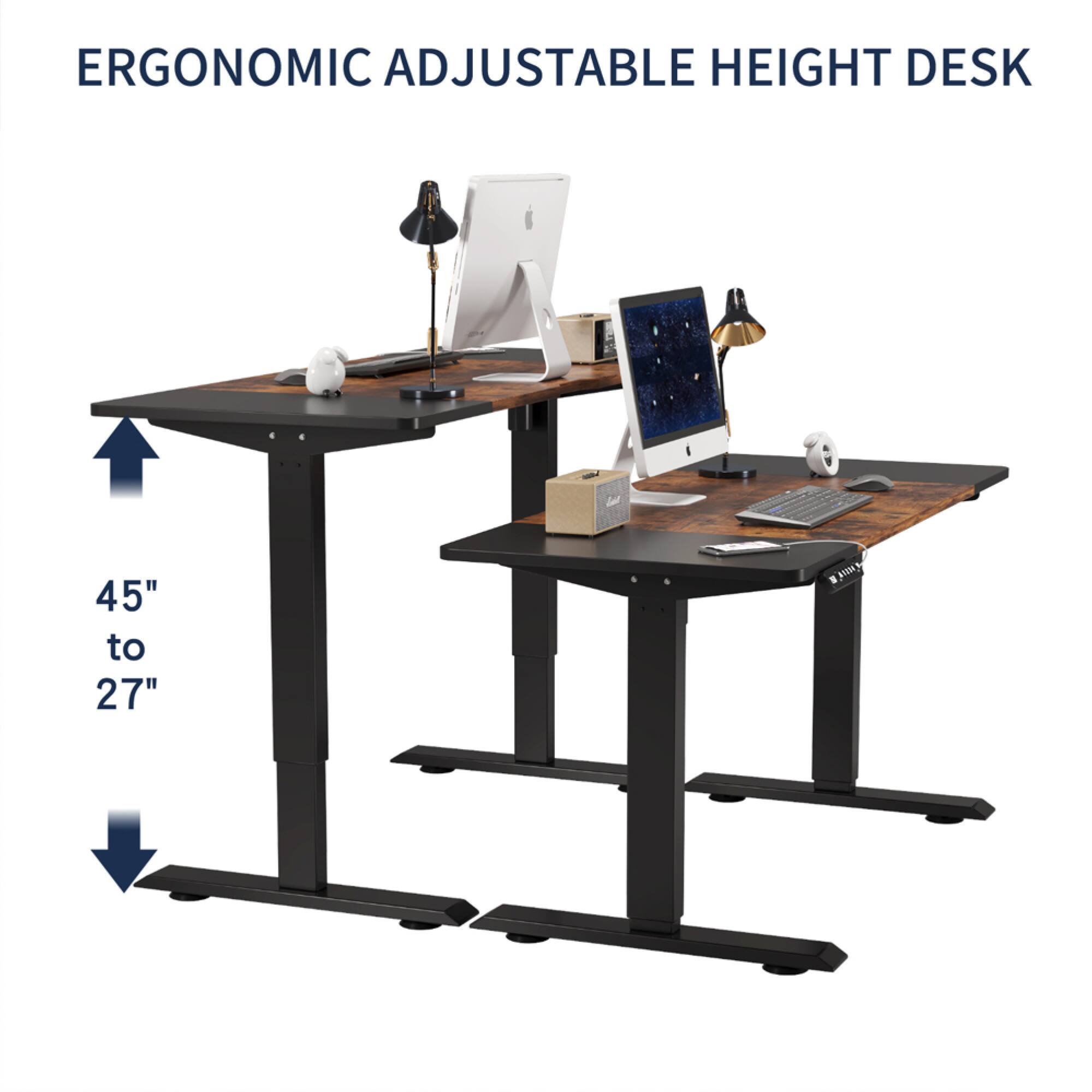ERGONOMIC ADJUSTABLE HEIGHT DESK

45" to 27"