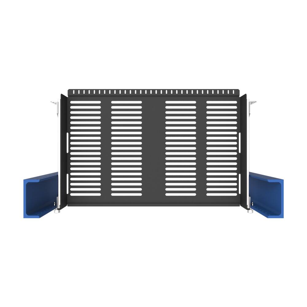 Alt View 10. RackSolutions - RackSolutions 1U Sliding 2Post Cantilever Shelf 10in Depth - Black.