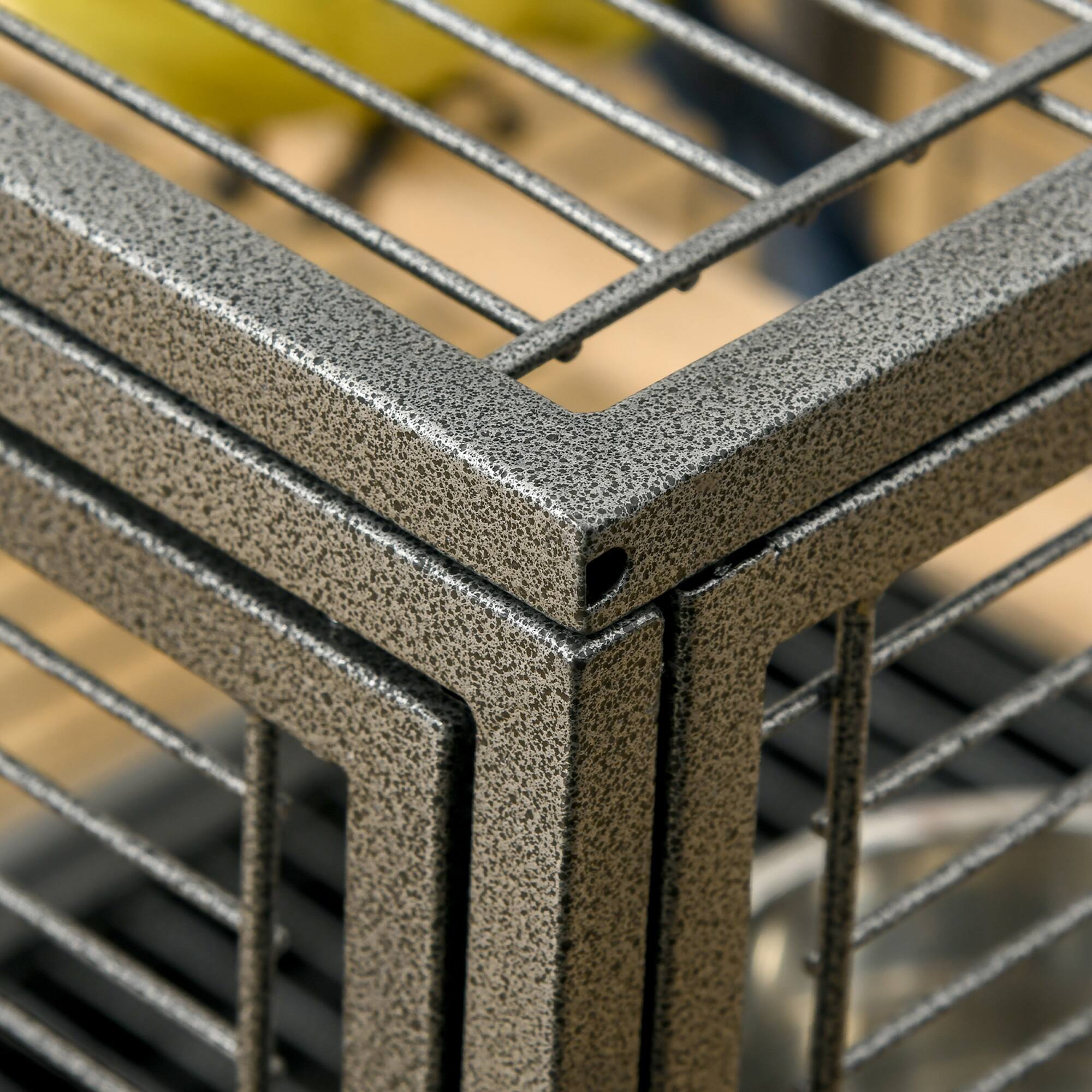 Alt View 5. Pawhut - 18" Heavy Duty Wrought Iron Travel Bird Cage Carrier With Handle Perch And Accessories.