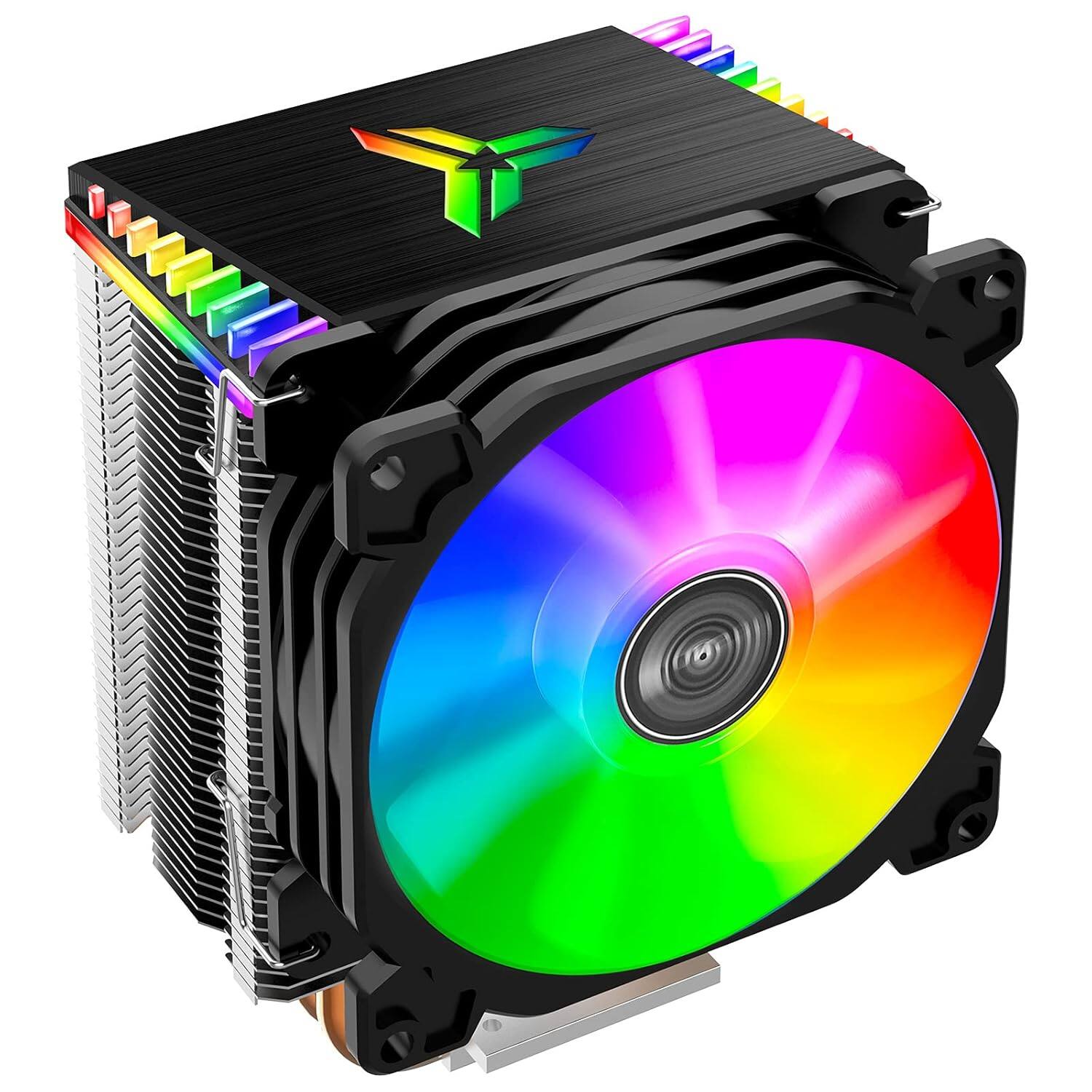 Front. Core Tech - CR1400 RGB CPU Air Cooler with 92mm PWM Fan and 4 Heat Pipes for Intel and AMD Sockets - Black.