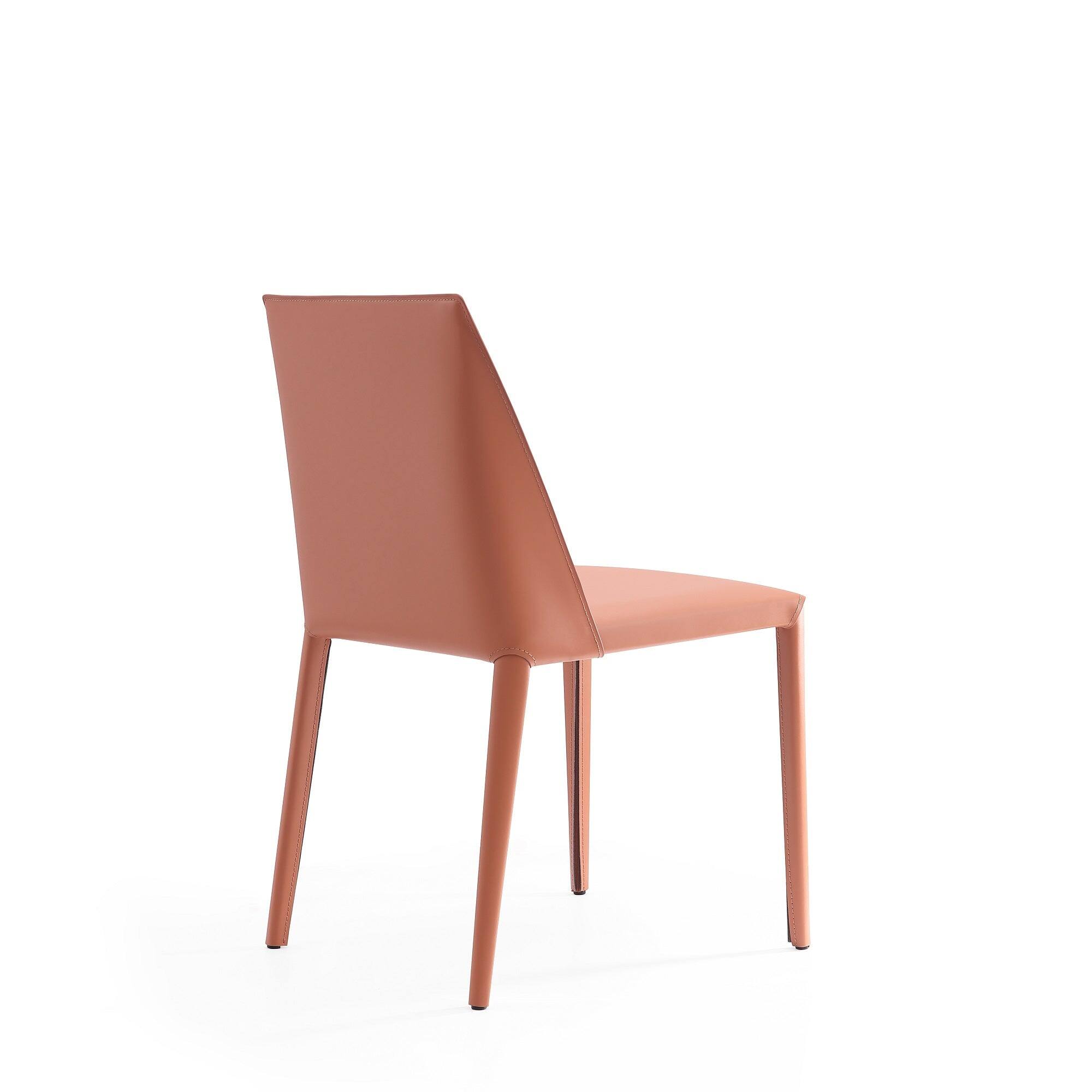 Alt View 3. Manhattan Comfort - Paris Modern Vegan Leather Dining Chair - Set of 2 - Clay.