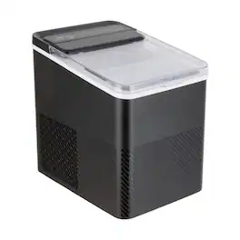 Loheer - Black Countertop Ice Maker Portable Bullet Ice Machine Self Cleaning - Rich Black
