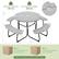 Table Max Capacity: 300 lbs
Each Seat Max Weight: 500 lbs
Dimensions:
- Table Diameter: 43"
- Table Height: 30"
- Seat Width: 38"
- Seat Depth: 19"
- Seat Height: 11"
- Overall Length: 75"
- Hole Diameter: 1.9"
Box 1: Includes table and bench panels
Box 2: Includes steel frame and hardware
Note: The 2 boxes may arrive in different time