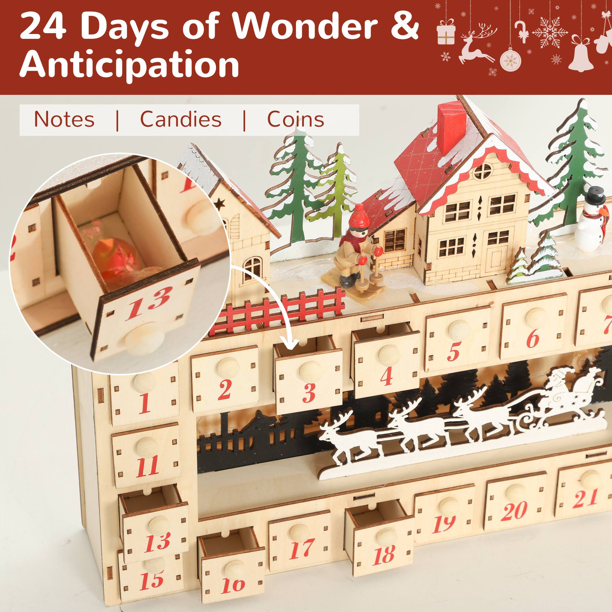 24 Days of Wonder & Anticipation

Notes | Candies | Coins

1 2 3 4 5 6 7 11 13 15 10 17 18 19 20 21