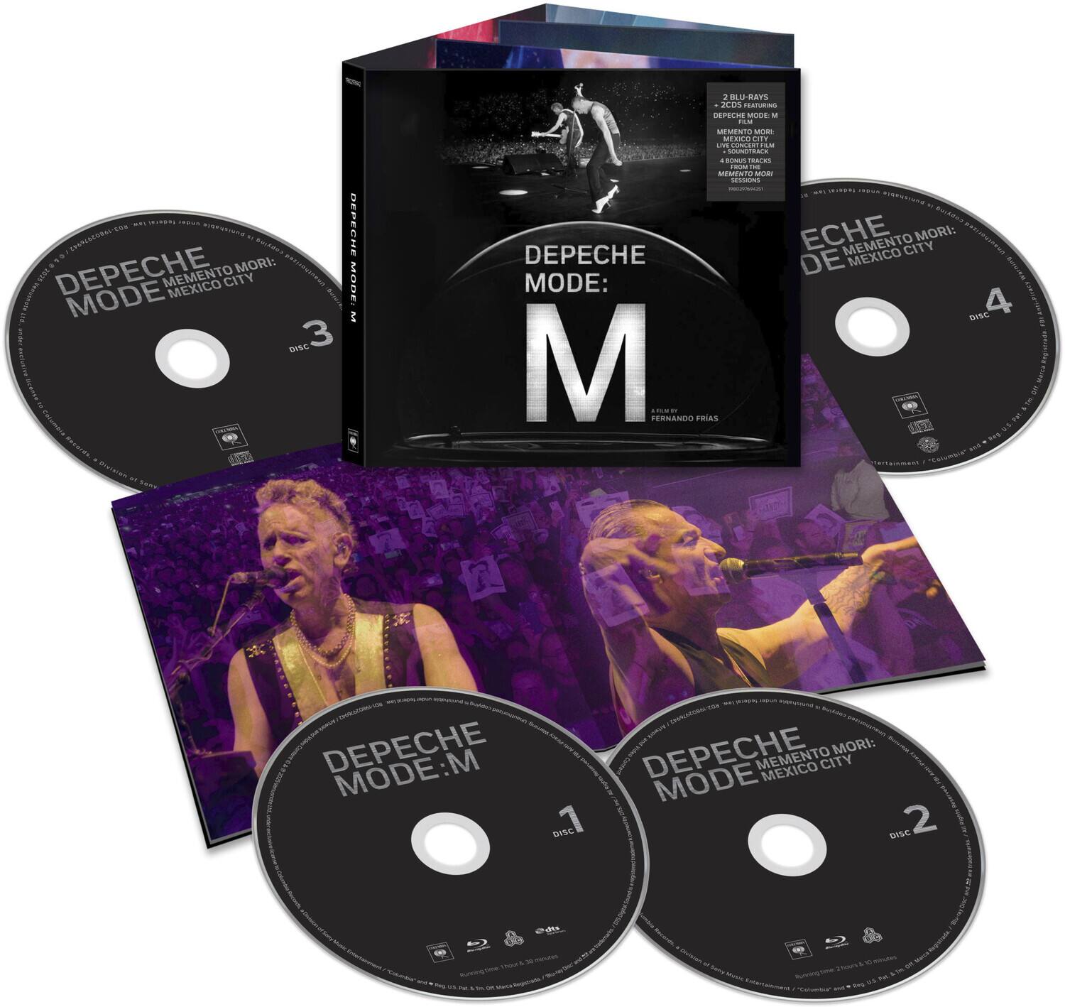 DEPECHE MODE: MEMENTO MORI: MEXICO CITY MODE

Disc 1
Disc 2
Disc 3
Disc 4

2 BLU-RAYS
DEPECHE MODE
MEMENTO MORI
LIVE CONCERT FILM
MEXICO CITY
2017-02-25
4.60 TRACKS
AUDIO COMMENTARY
FERNANDO FRIAS

DEPECHE MODE: M