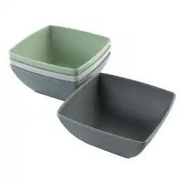 Gibson - Home Grayson 4 Piece 6 Inch Melamine Bowl Set Colors - Assorted